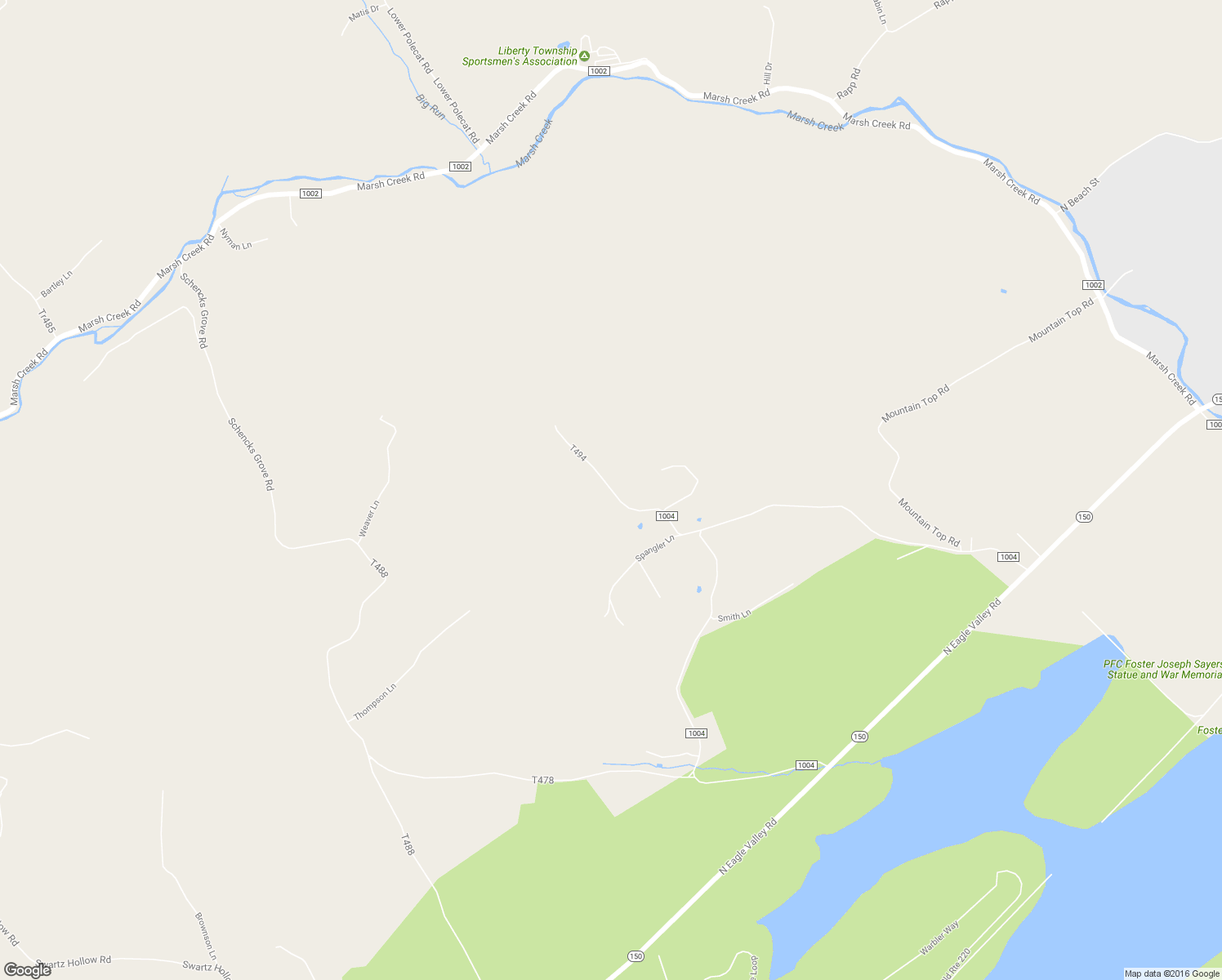 map of restaurants, bars, coffee shops, grocery stores, and more near North Hunter Run Road in Howard