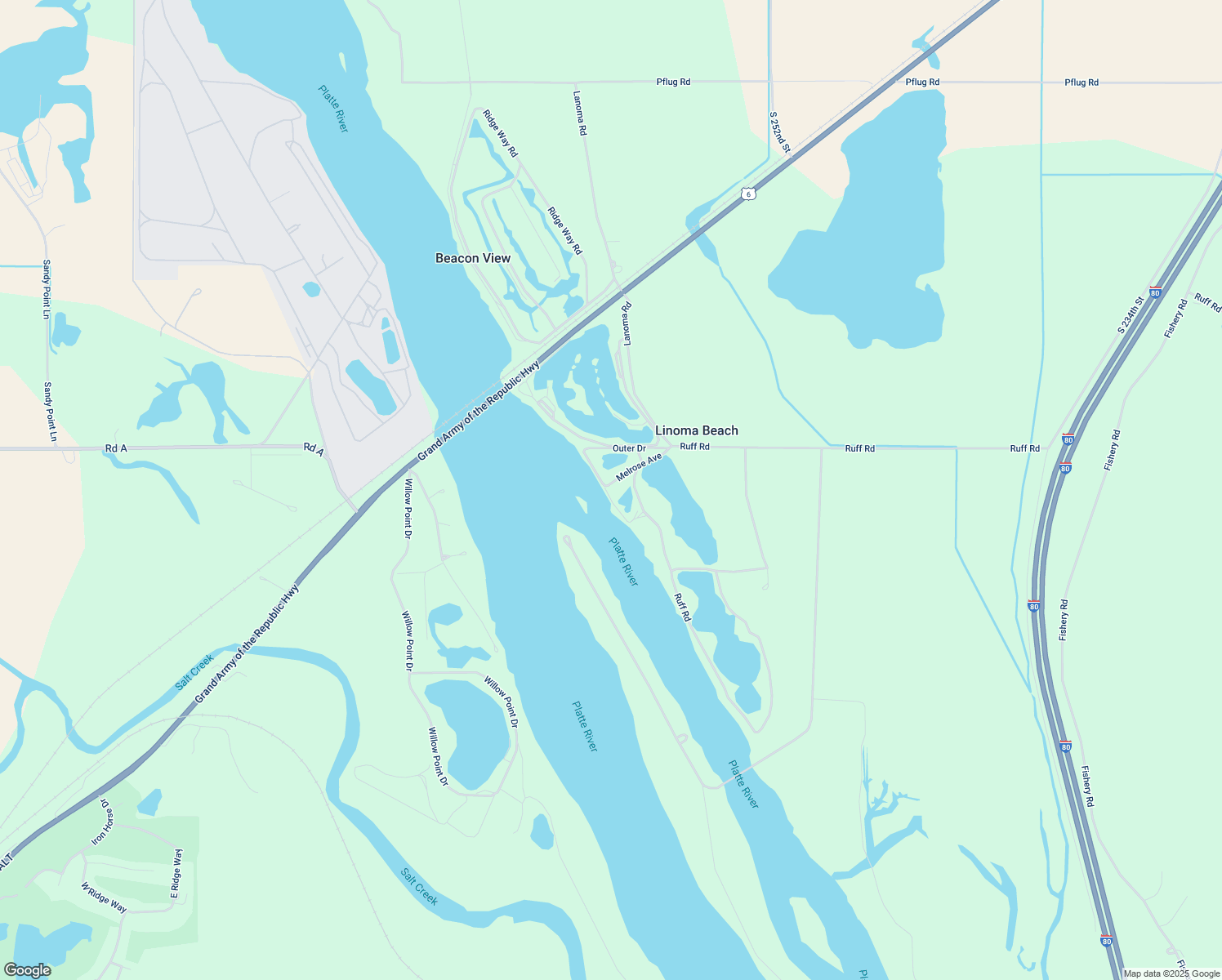 map of restaurants, bars, coffee shops, grocery stores, and more near 25723 Melrose Avenue in Gretna