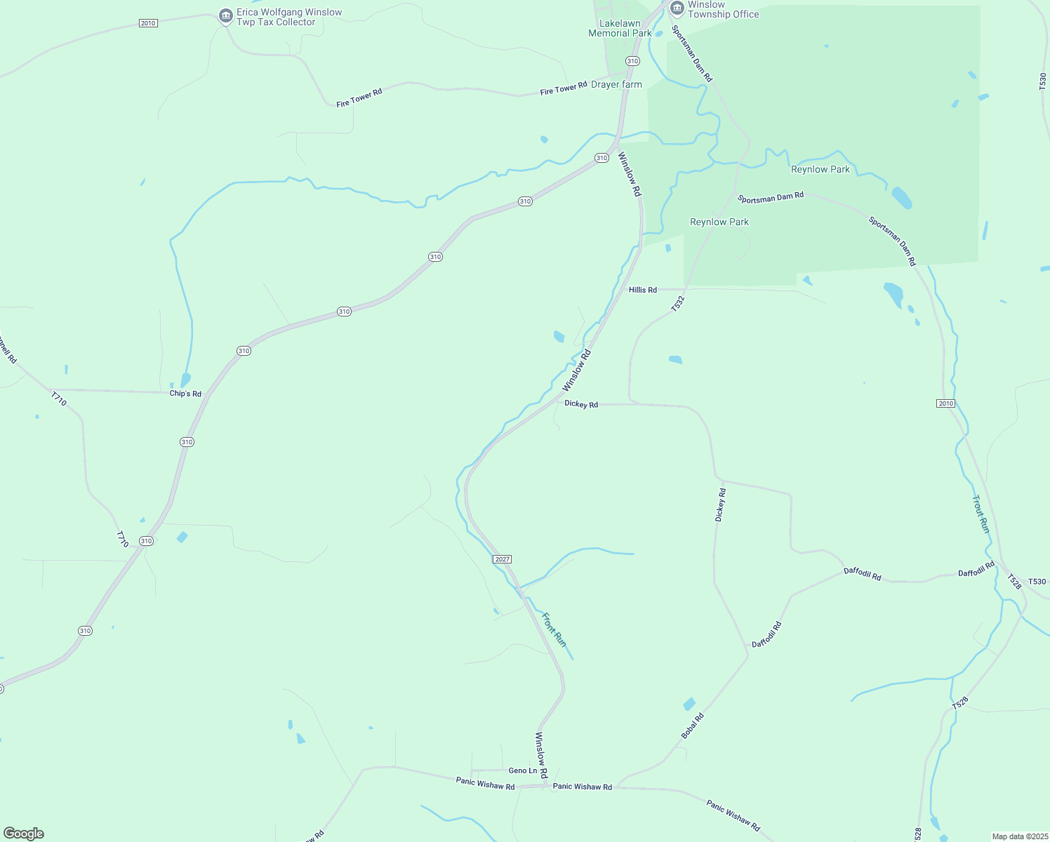 map of restaurants, bars, coffee shops, grocery stores, and more near Winslow Road in Jefferson County