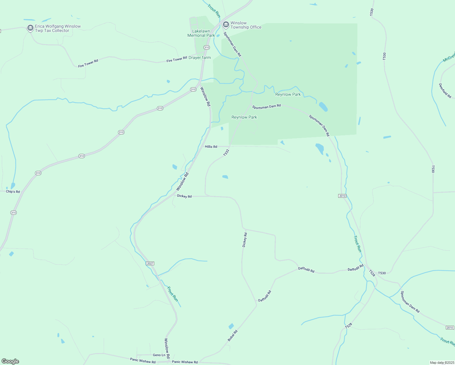 map of restaurants, bars, coffee shops, grocery stores, and more near 216 Reynlow Park Road in Reynoldsville