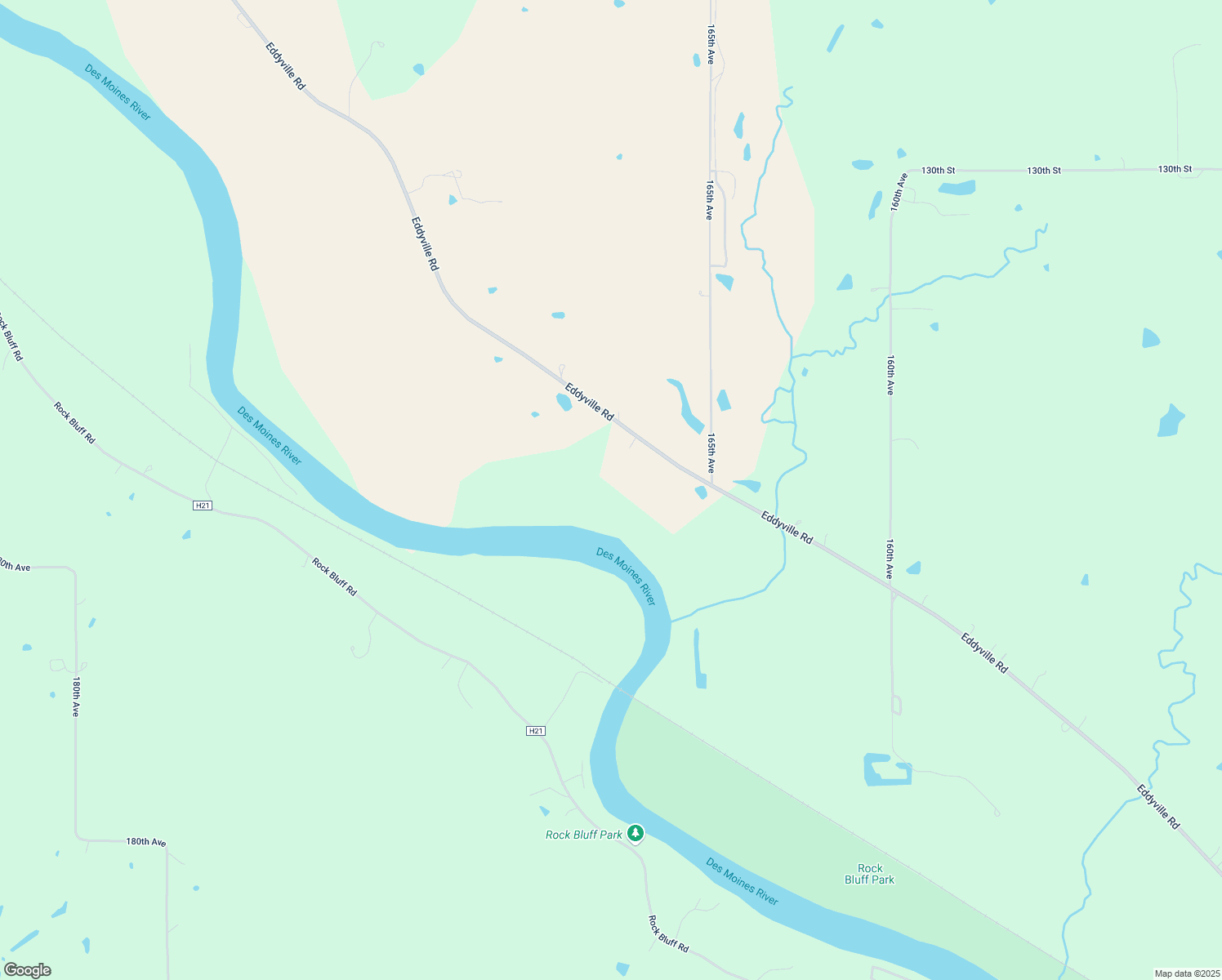 map of restaurants, bars, coffee shops, grocery stores, and more near 16500-16716 Eddyville Road in Ottumwa