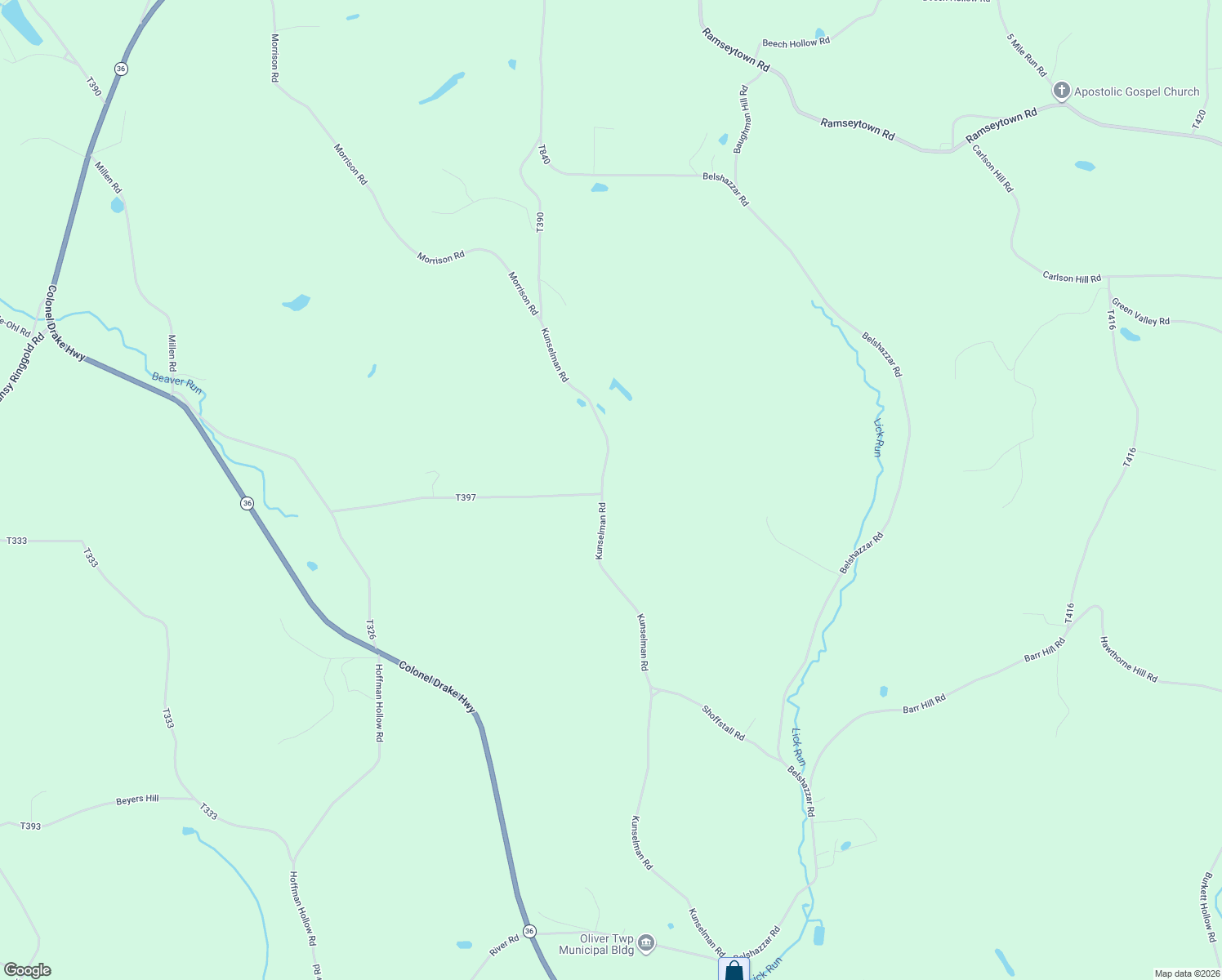 map of restaurants, bars, coffee shops, grocery stores, and more near 1457 Kunselman Road in Brookville