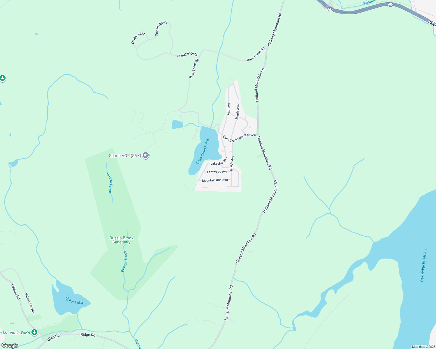map of restaurants, bars, coffee shops, grocery stores, and more near 21 Fernwood Avenue in Hardyston Township