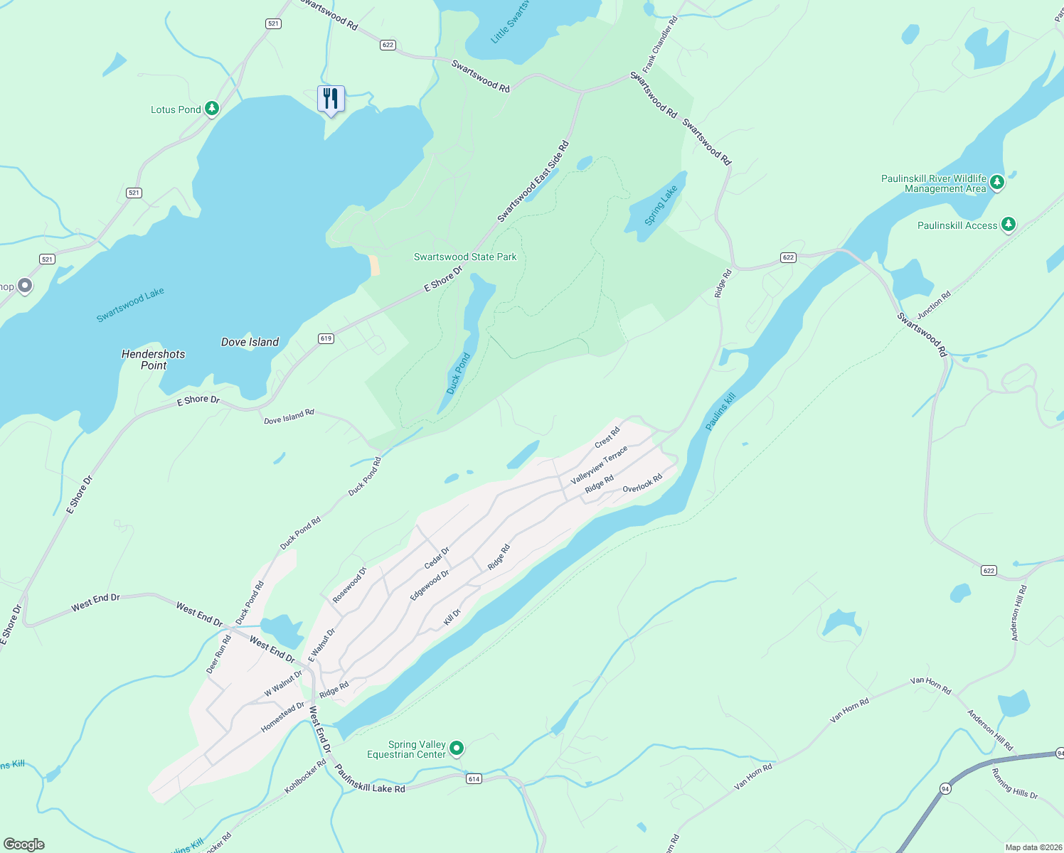 map of restaurants, bars, coffee shops, grocery stores, and more near 936 Dove Island Road in Newton