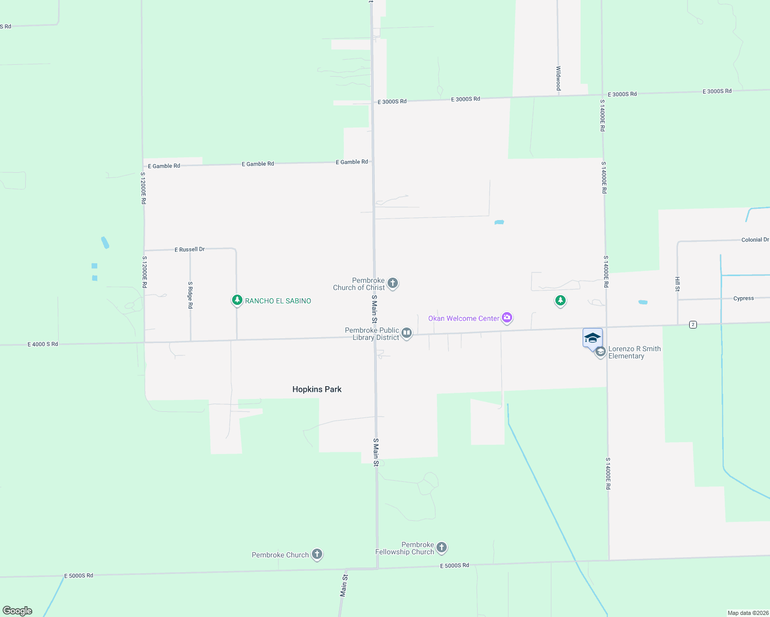 map of restaurants, bars, coffee shops, grocery stores, and more near 3879 South Main Street in Hopkins Park