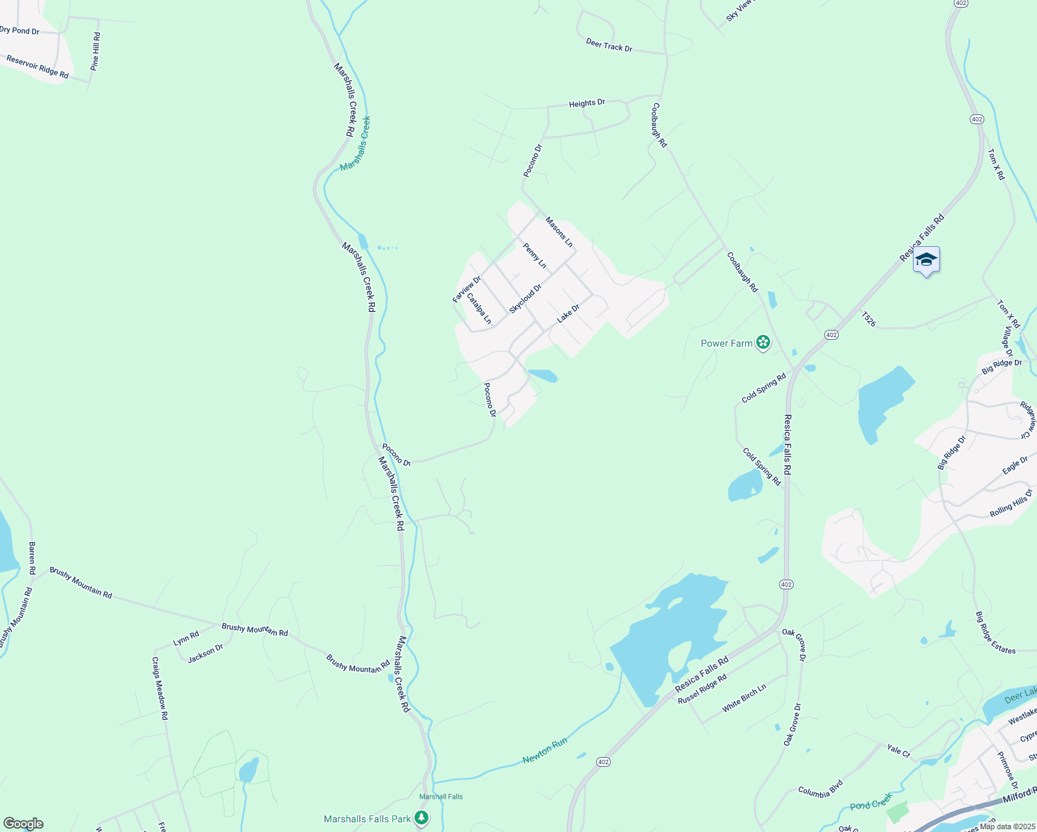 map of restaurants, bars, coffee shops, grocery stores, and more near 3211 Ravine in East Stroudsburg