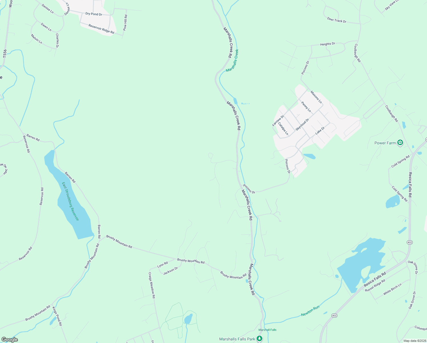 map of restaurants, bars, coffee shops, grocery stores, and more near 40-64 Ridge Road II in East Stroudsburg