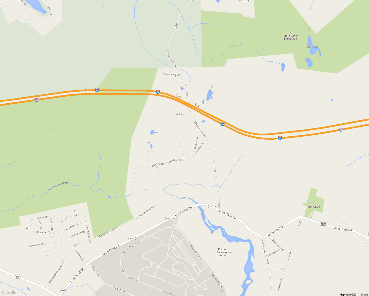 map of restaurants, bars, coffee shops, grocery stores, and more near 5 5 Mailbox Road in Long Pond