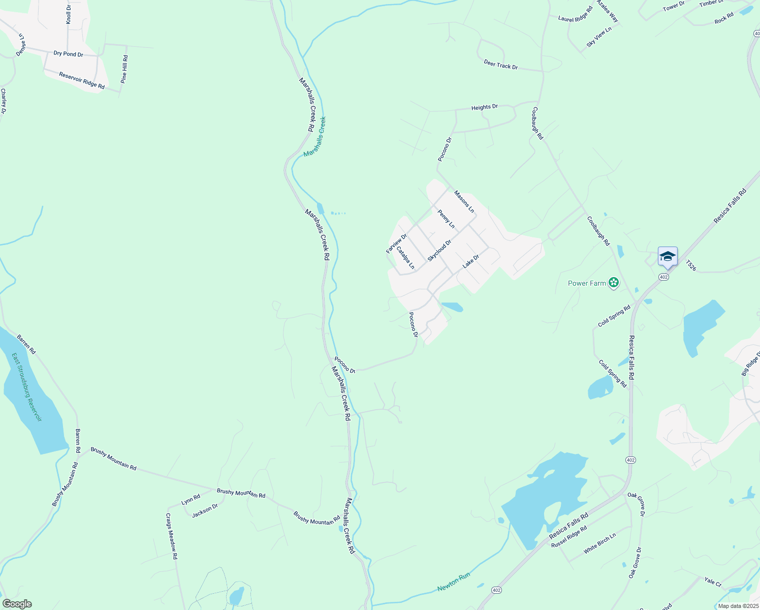 map of restaurants, bars, coffee shops, grocery stores, and more near 3248 Heavens Gate Drive in East Stroudsburg