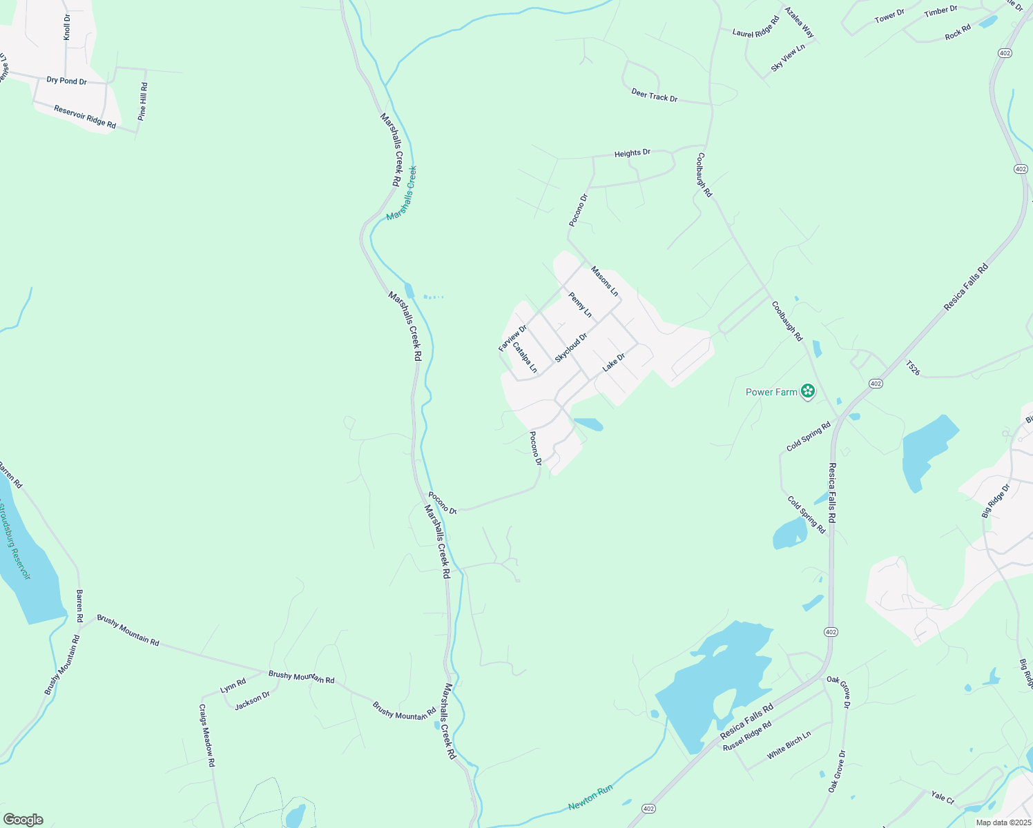 map of restaurants, bars, coffee shops, grocery stores, and more near 3235 Heavens Gate Drive in East Stroudsburg