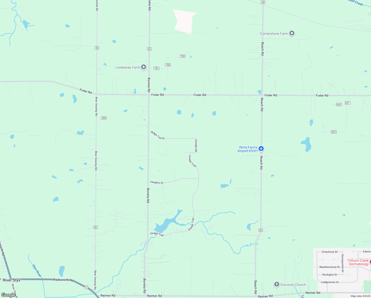 map of restaurants, bars, coffee shops, grocery stores, and more near 2267 Irene Rd in Wadsworth