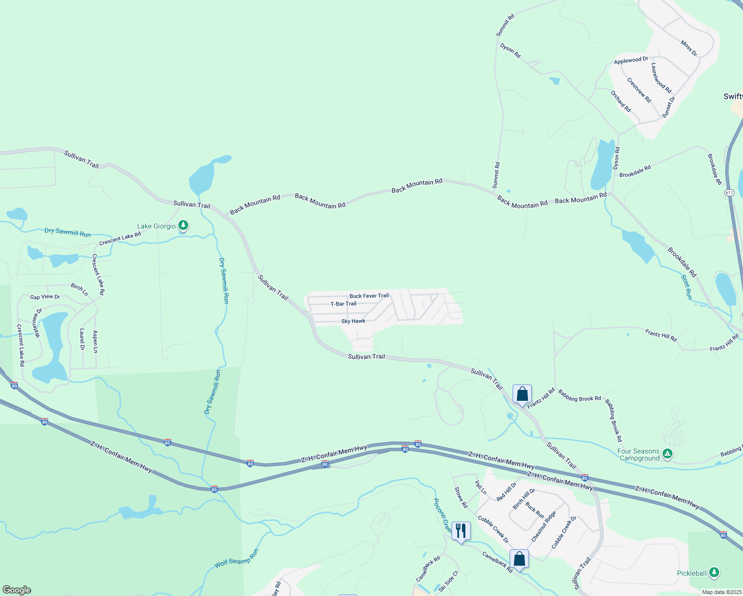 map of restaurants, bars, coffee shops, grocery stores, and more near in Monroe County