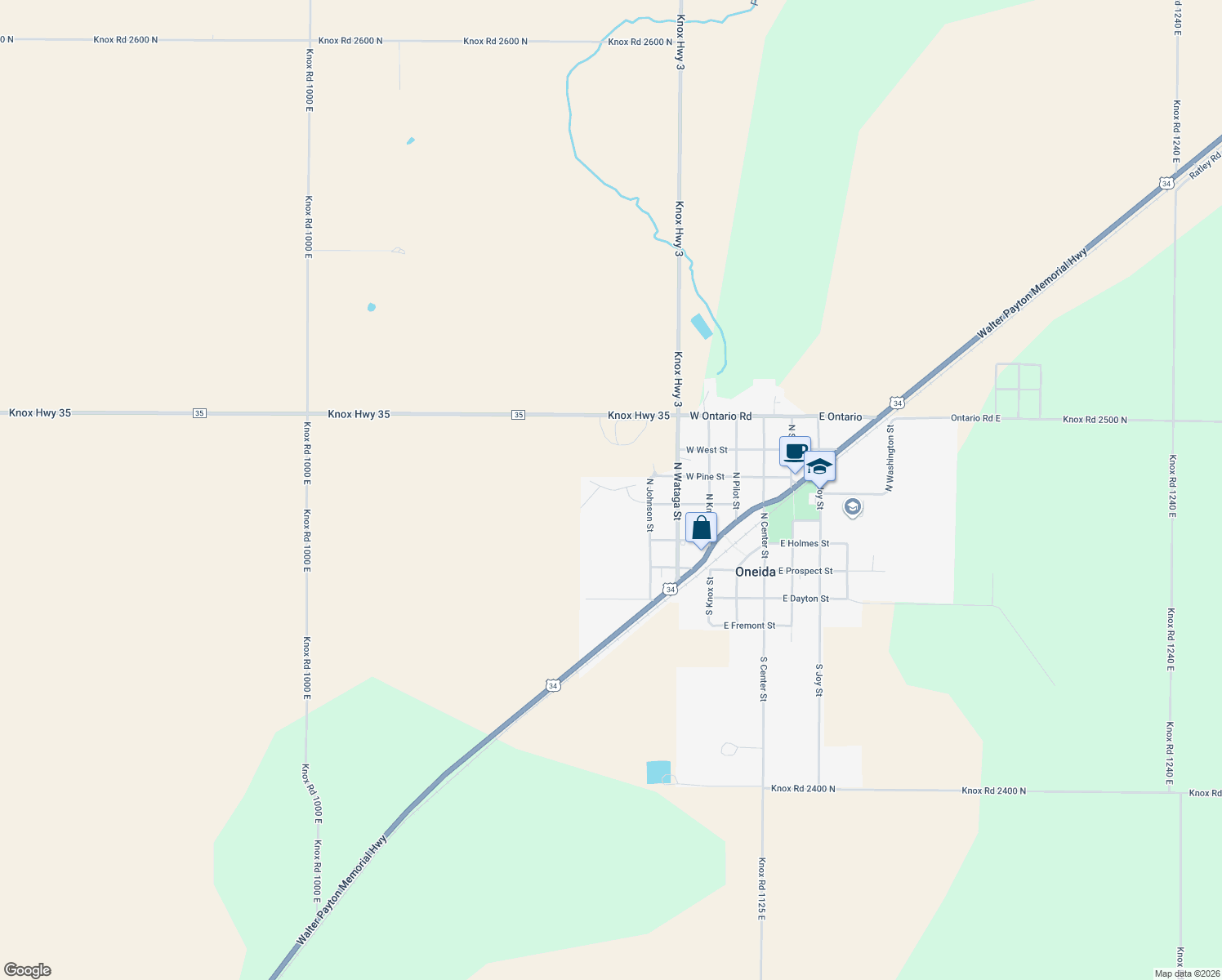map of restaurants, bars, coffee shops, grocery stores, and more near 559 West Matthews Court in Oneida