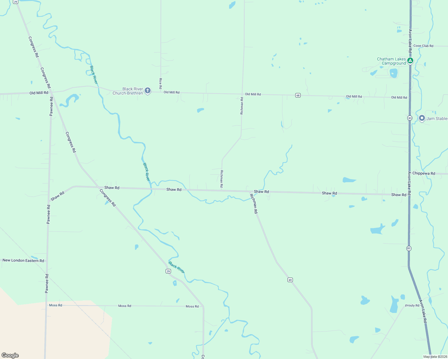 map of restaurants, bars, coffee shops, grocery stores, and more near 7231 Richman Road in Spencer