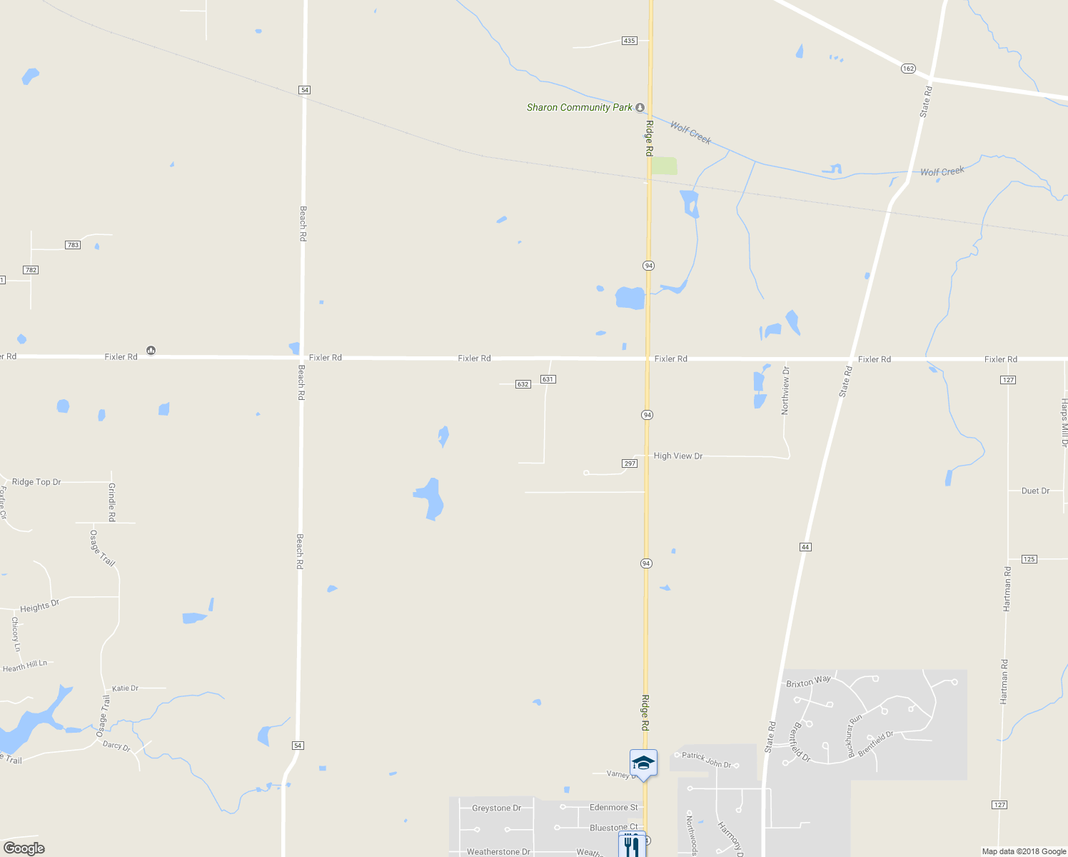 map of restaurants, bars, coffee shops, grocery stores, and more near 7230 Colonial Hills Drive in Wadsworth