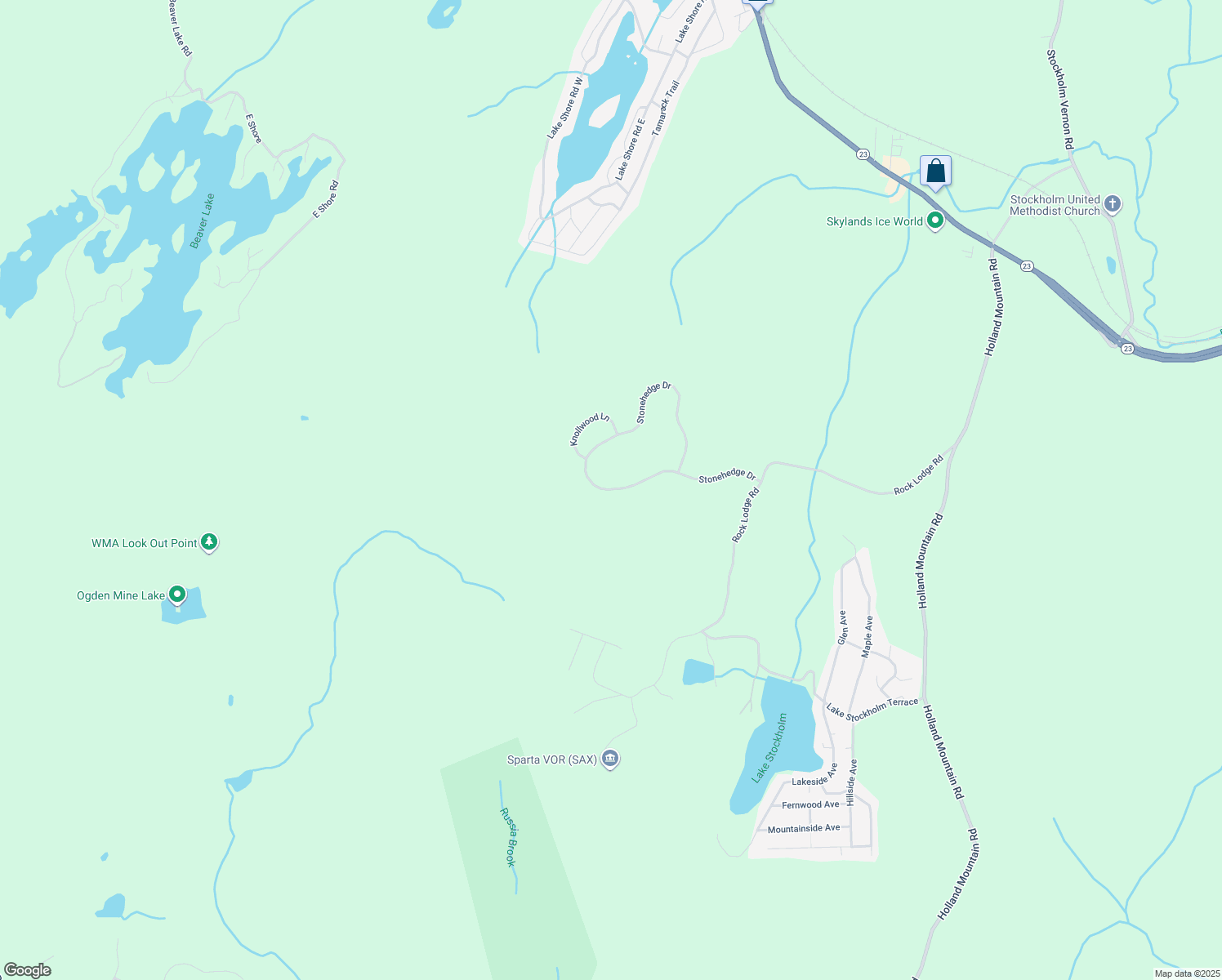map of restaurants, bars, coffee shops, grocery stores, and more near 22 Stonehedge Drive in Hardyston Township