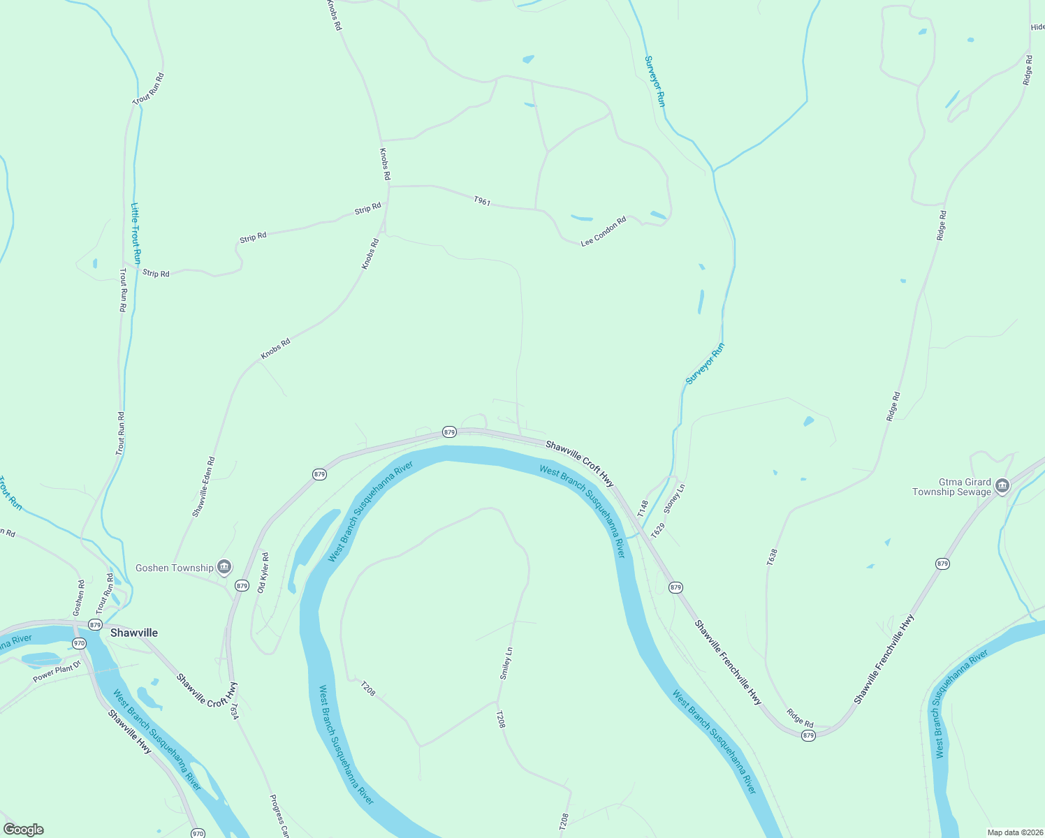 map of restaurants, bars, coffee shops, grocery stores, and more near Croft Road in Clearfield