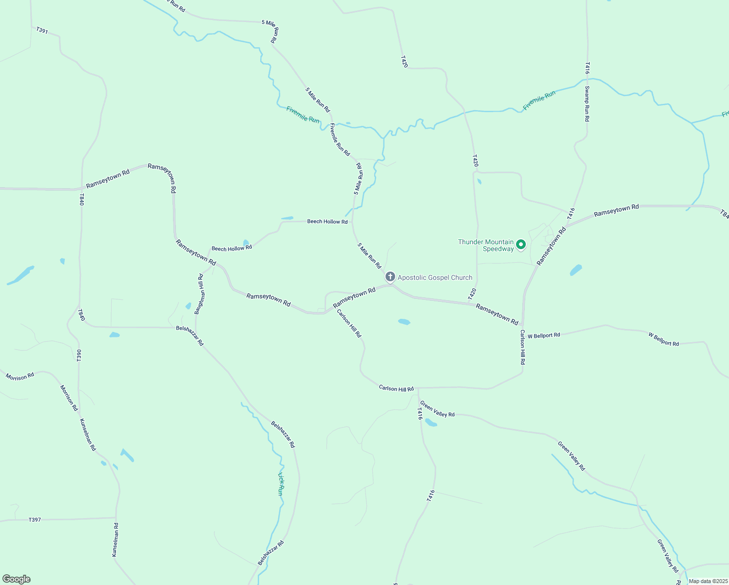 map of restaurants, bars, coffee shops, grocery stores, and more near Ramseytown Road in Jefferson County