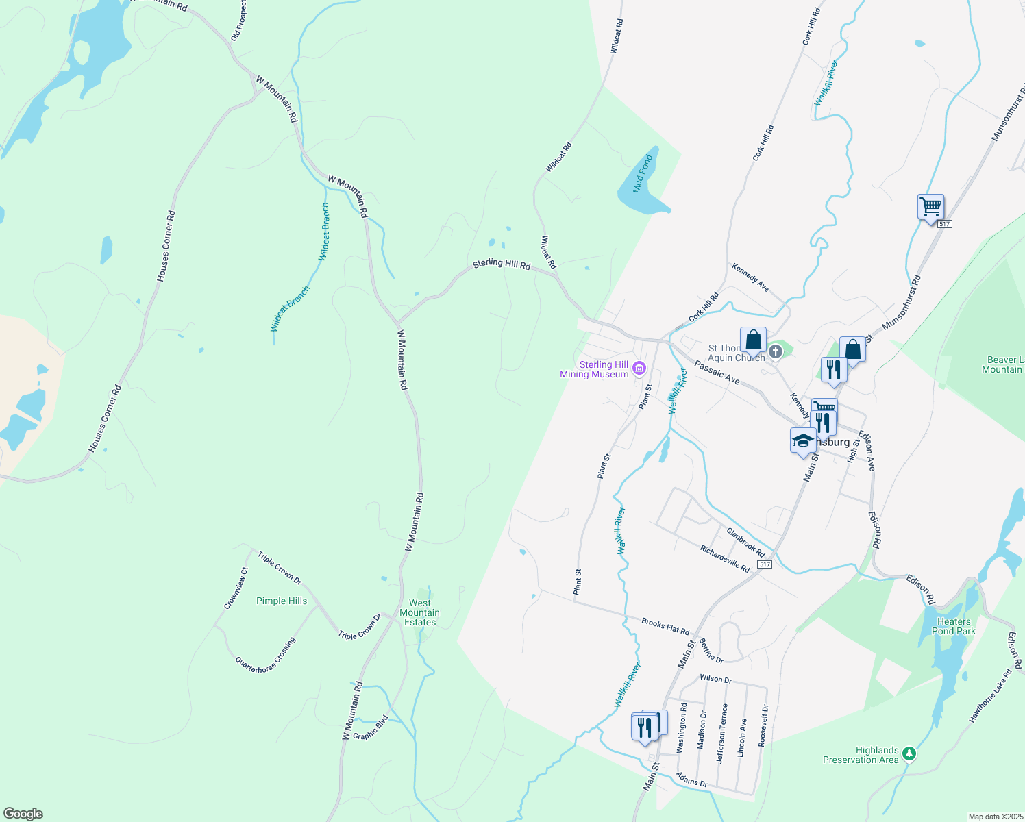 map of restaurants, bars, coffee shops, grocery stores, and more near 27 Cottonwood Trail in Sparta