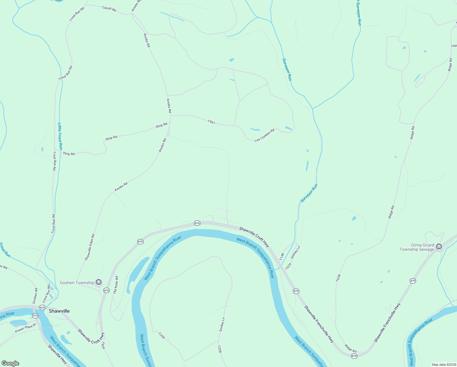 map of restaurants, bars, coffee shops, grocery stores, and more near Croft Road in Clearfield