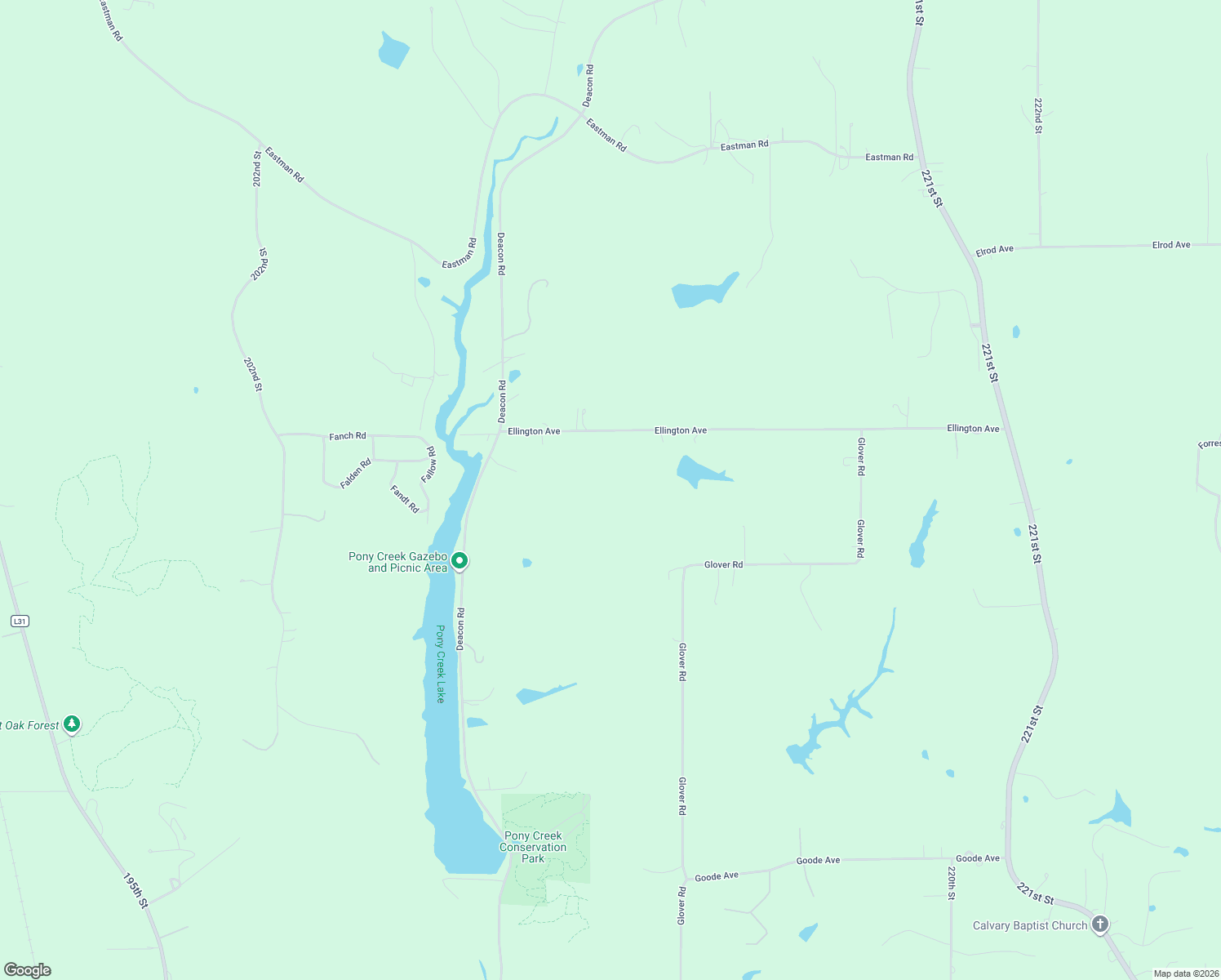 map of restaurants, bars, coffee shops, grocery stores, and more near 21013 Ellington Avenue in Glenwood
