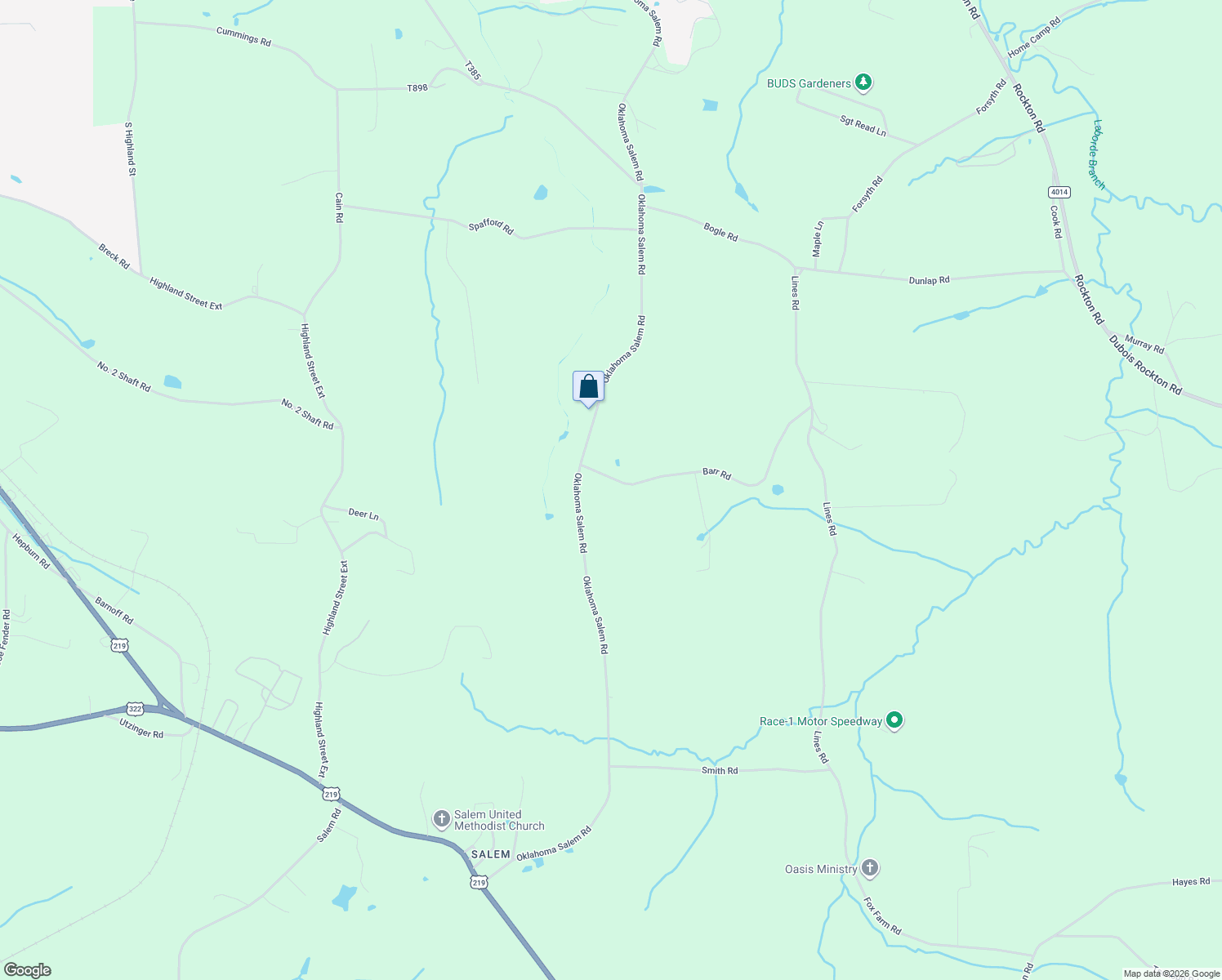 map of restaurants, bars, coffee shops, grocery stores, and more near 154 Barr Road in DuBois