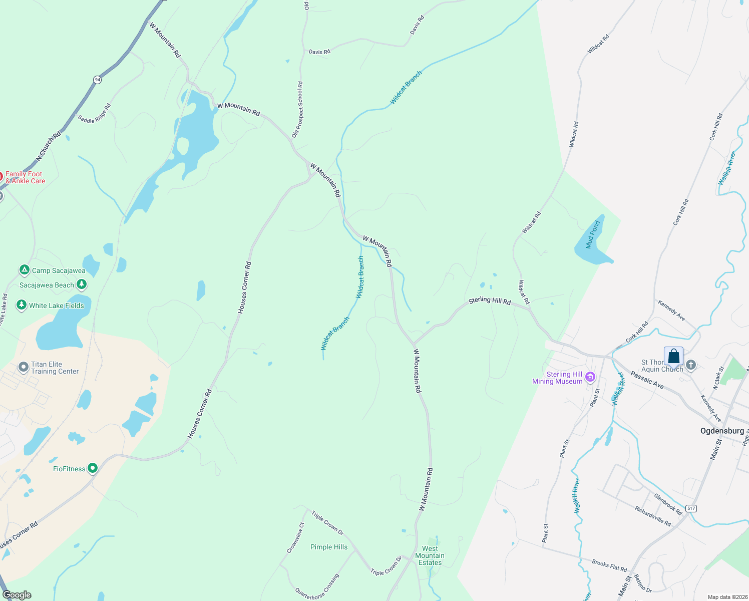 map of restaurants, bars, coffee shops, grocery stores, and more near 5 Grandview Terrace in Sparta