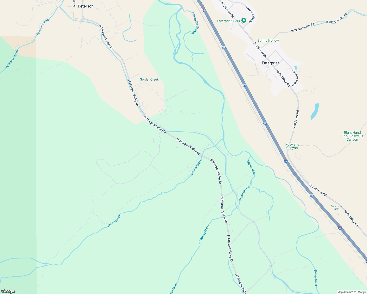 map of restaurants, bars, coffee shops, grocery stores, and more near 2897 North Morgan Valley Drive in Morgan