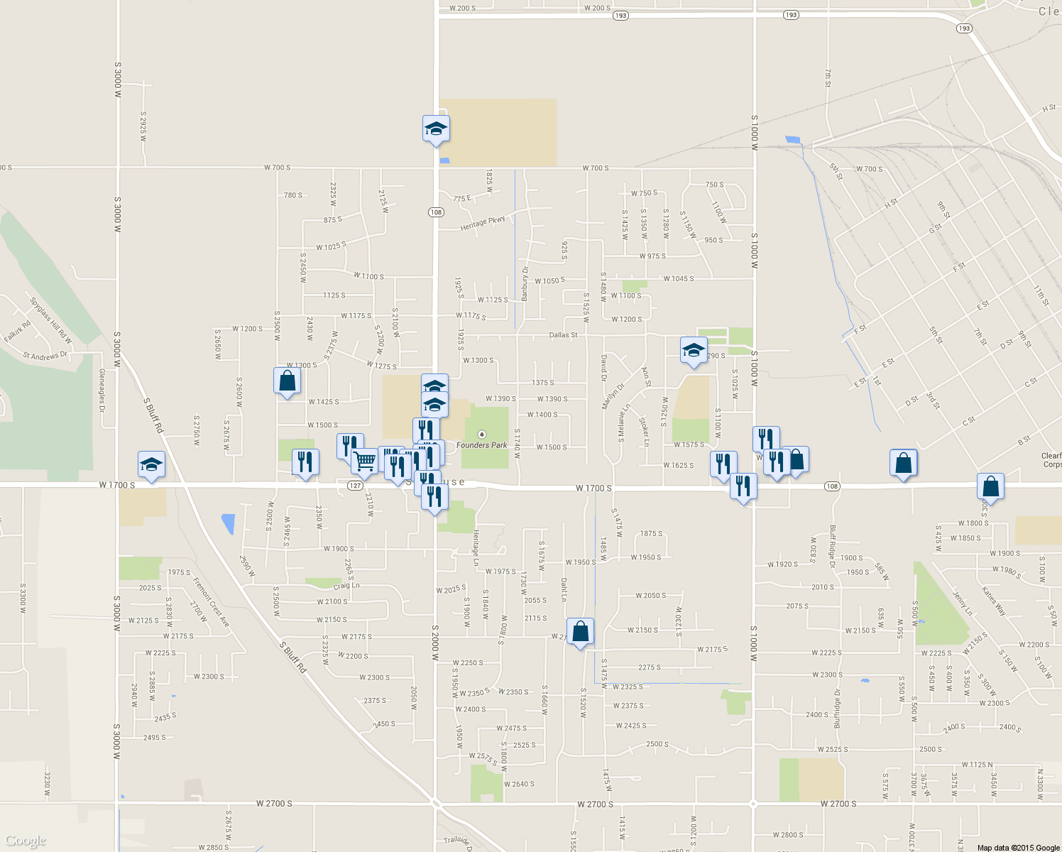 map of restaurants, bars, coffee shops, grocery stores, and more near 1466 Earl Circle in Syracuse