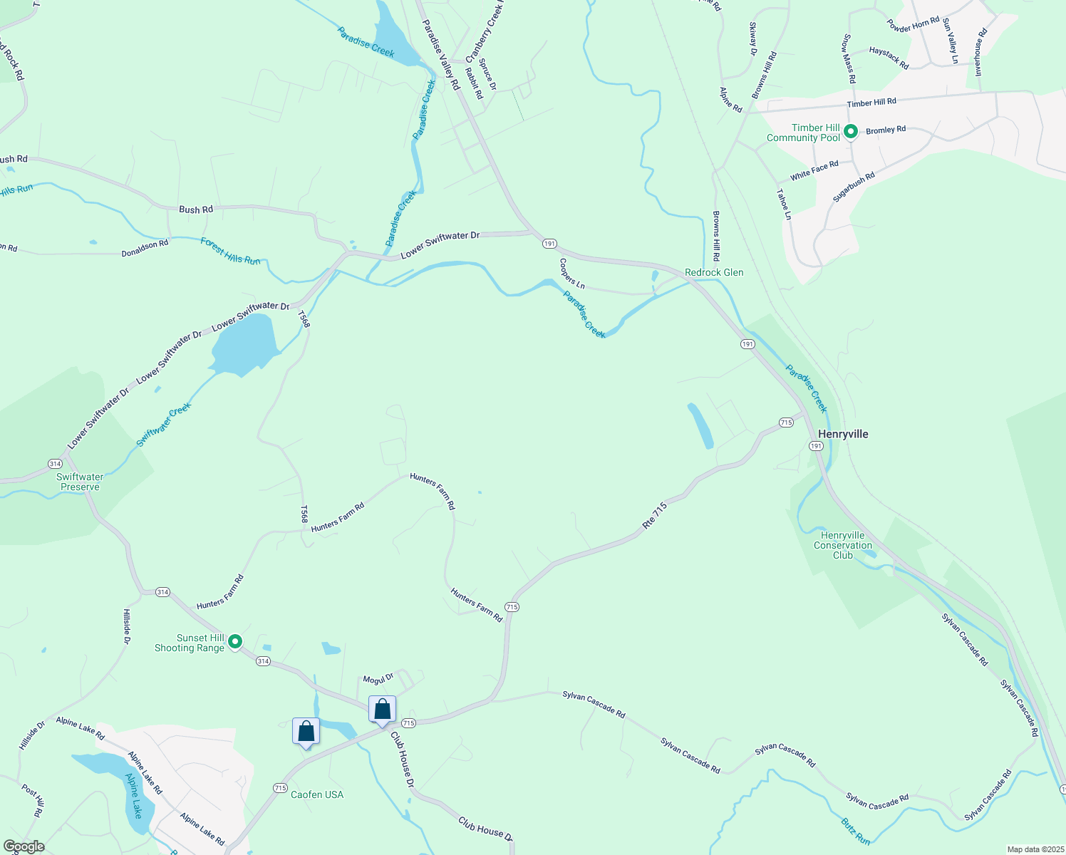 map of restaurants, bars, coffee shops, grocery stores, and more near in Henryville