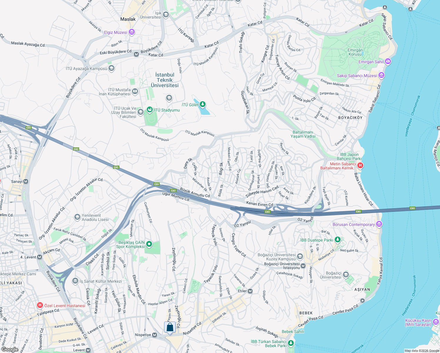 map of restaurants, bars, coffee shops, grocery stores, and more near in 