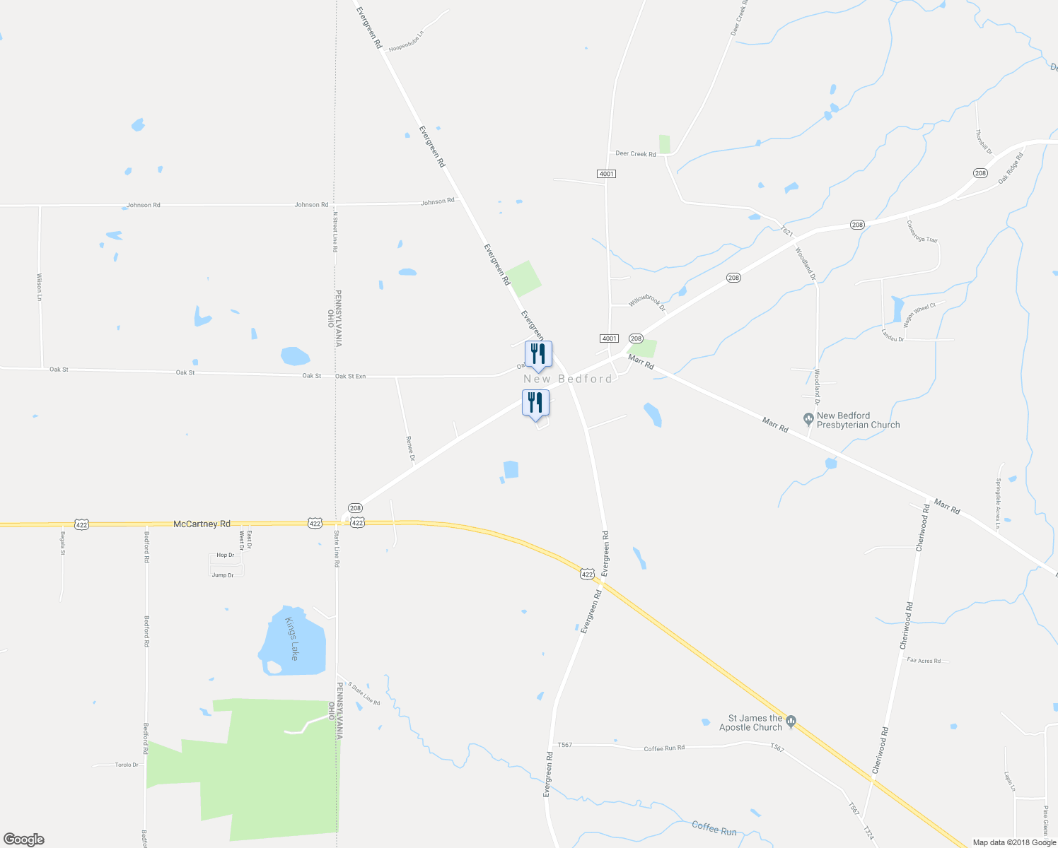 map of restaurants, bars, coffee shops, grocery stores, and more near 154 Hyland Lane in Pulaski