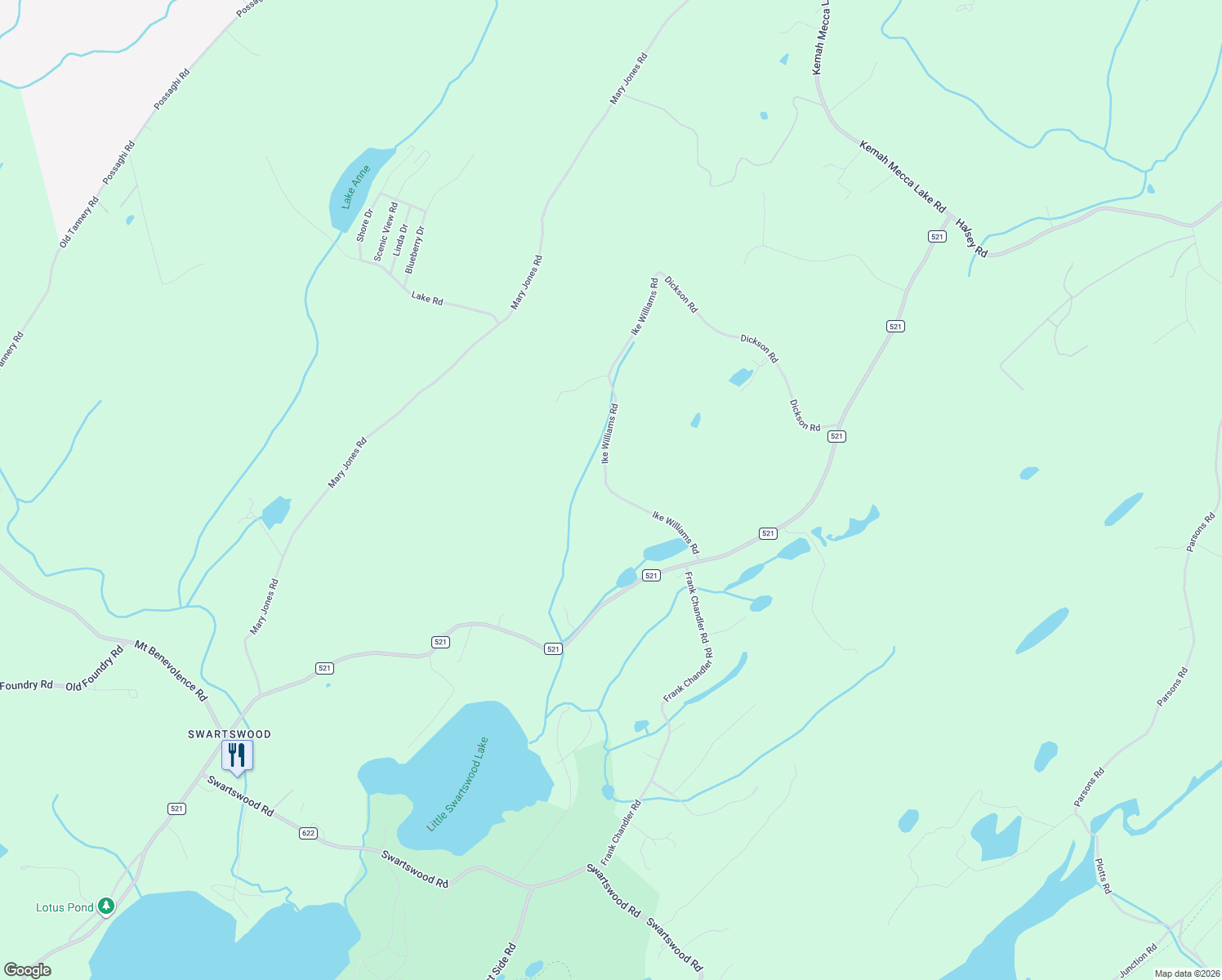 map of restaurants, bars, coffee shops, grocery stores, and more near 17 Ike Williams Road in Newton