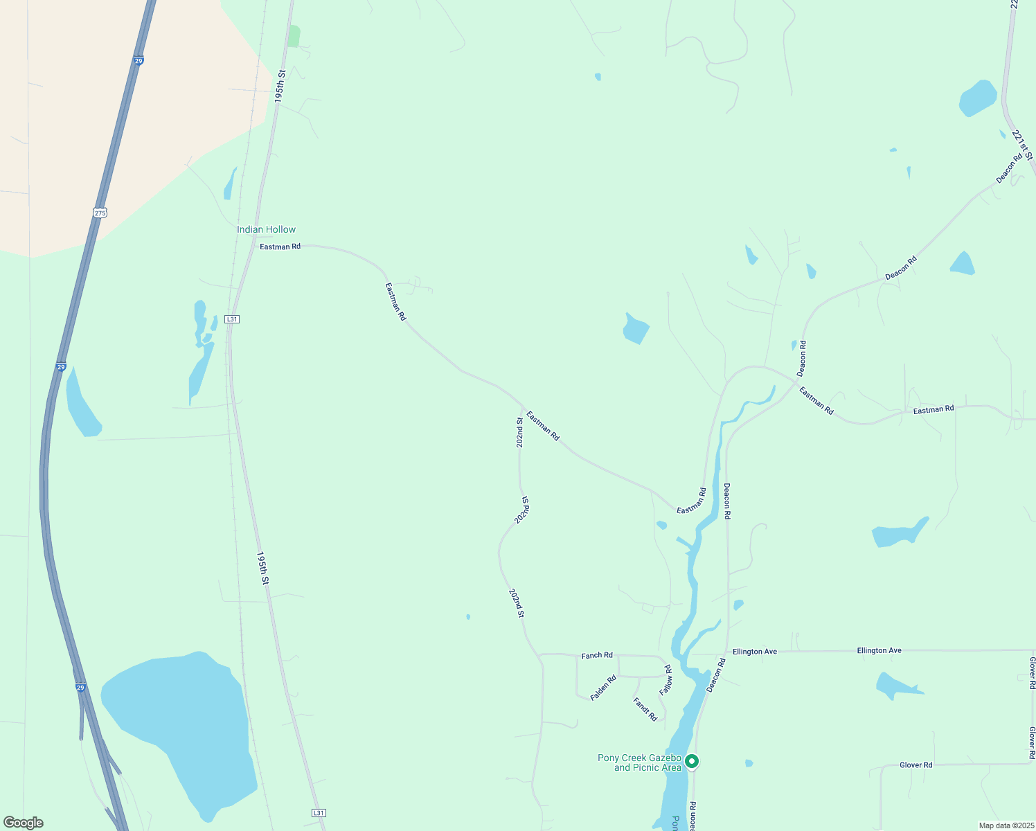 map of restaurants, bars, coffee shops, grocery stores, and more near 54212 202nd Street in Pacific Junction