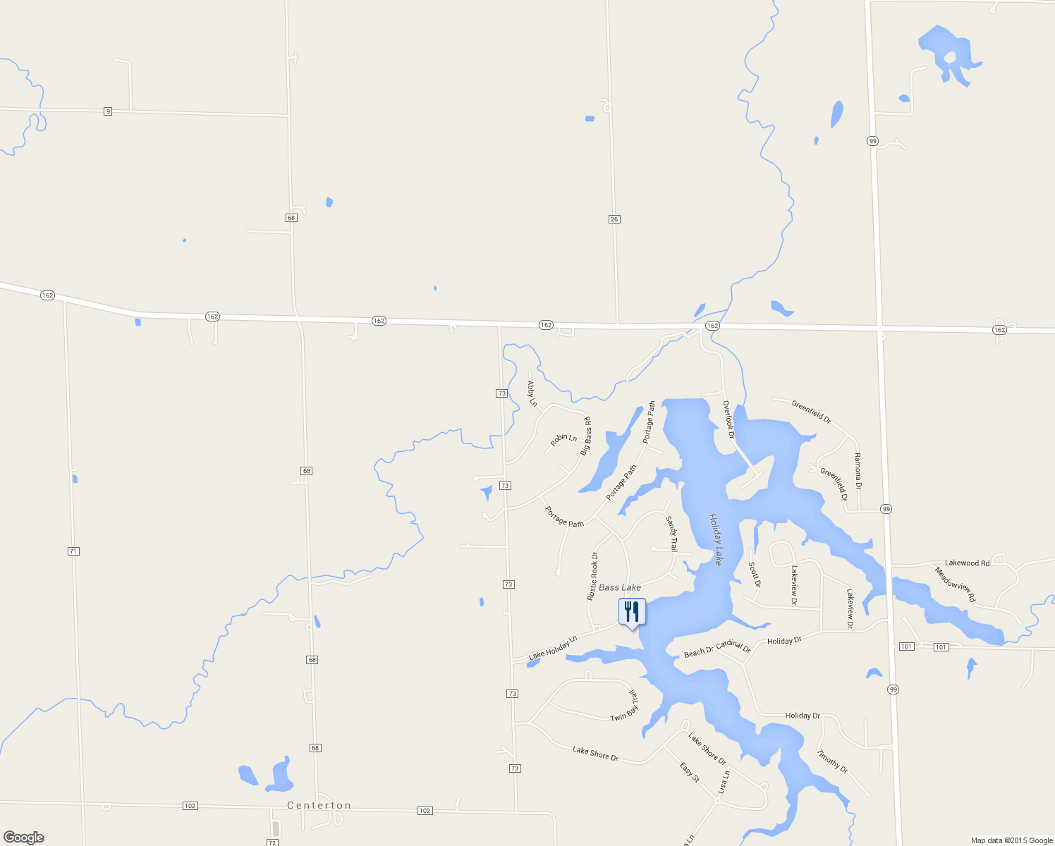 map of restaurants, bars, coffee shops, grocery stores, and more near 1029 Big Bass Road in Willard