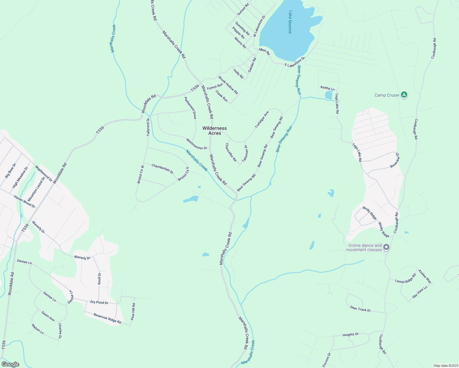map of restaurants, bars, coffee shops, grocery stores, and more near 1034 Marshalls Creek Road in East Stroudsburg
