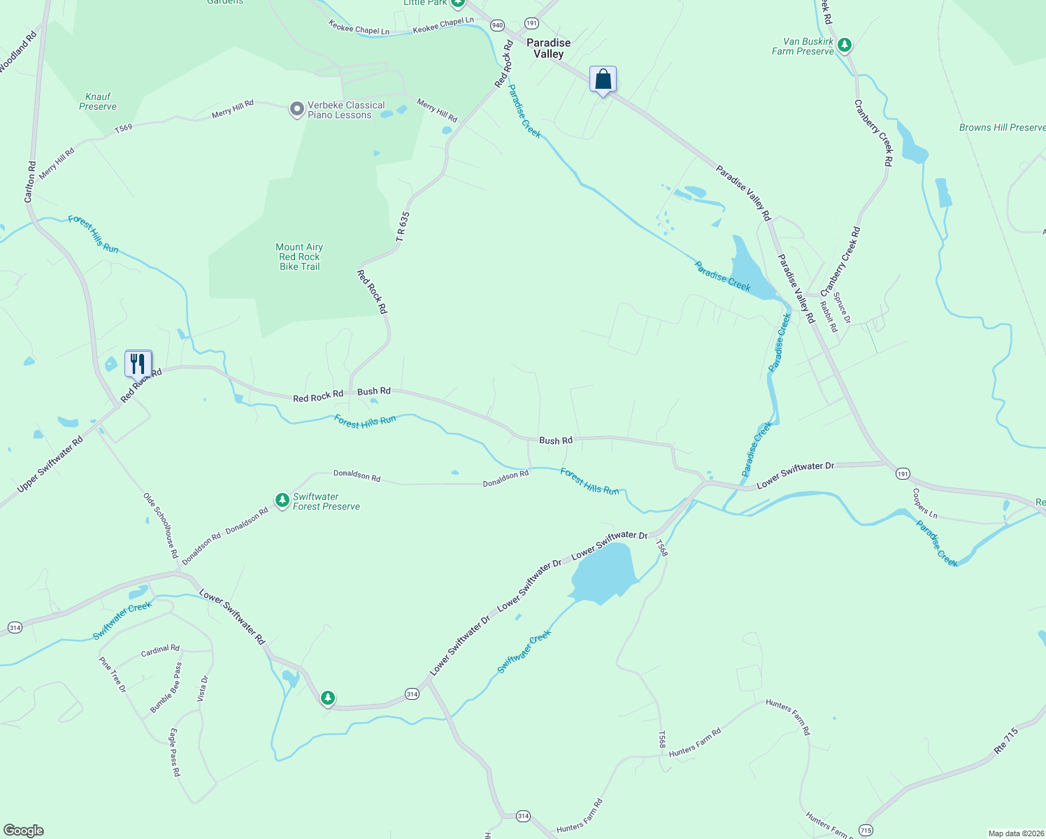 map of restaurants, bars, coffee shops, grocery stores, and more near 1113 Bush Road in Cresco