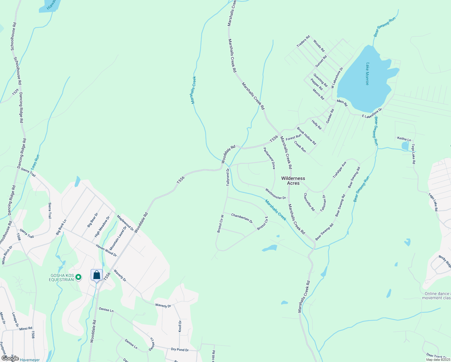 map of restaurants, bars, coffee shops, grocery stores, and more near Bristol Way in Pike