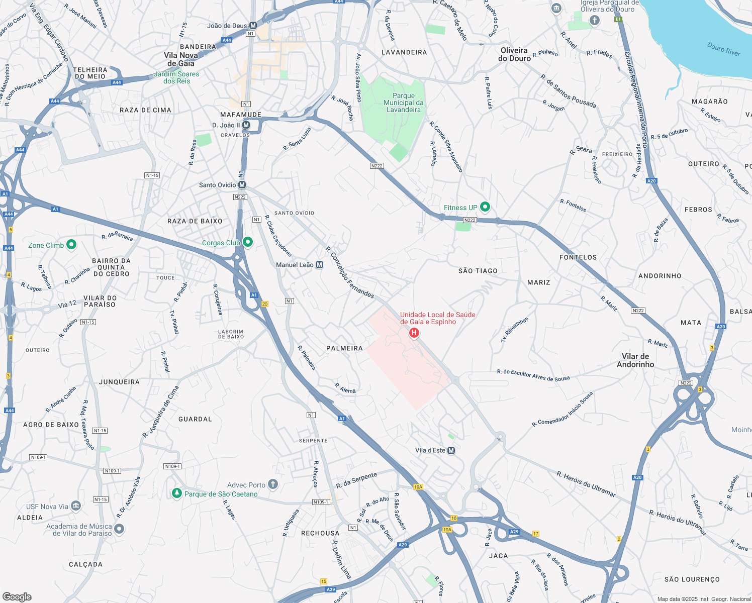 map of restaurants, bars, coffee shops, grocery stores, and more near 9 Rua Joaquim Oliveira Castiajo in Vila Nova de Gaia