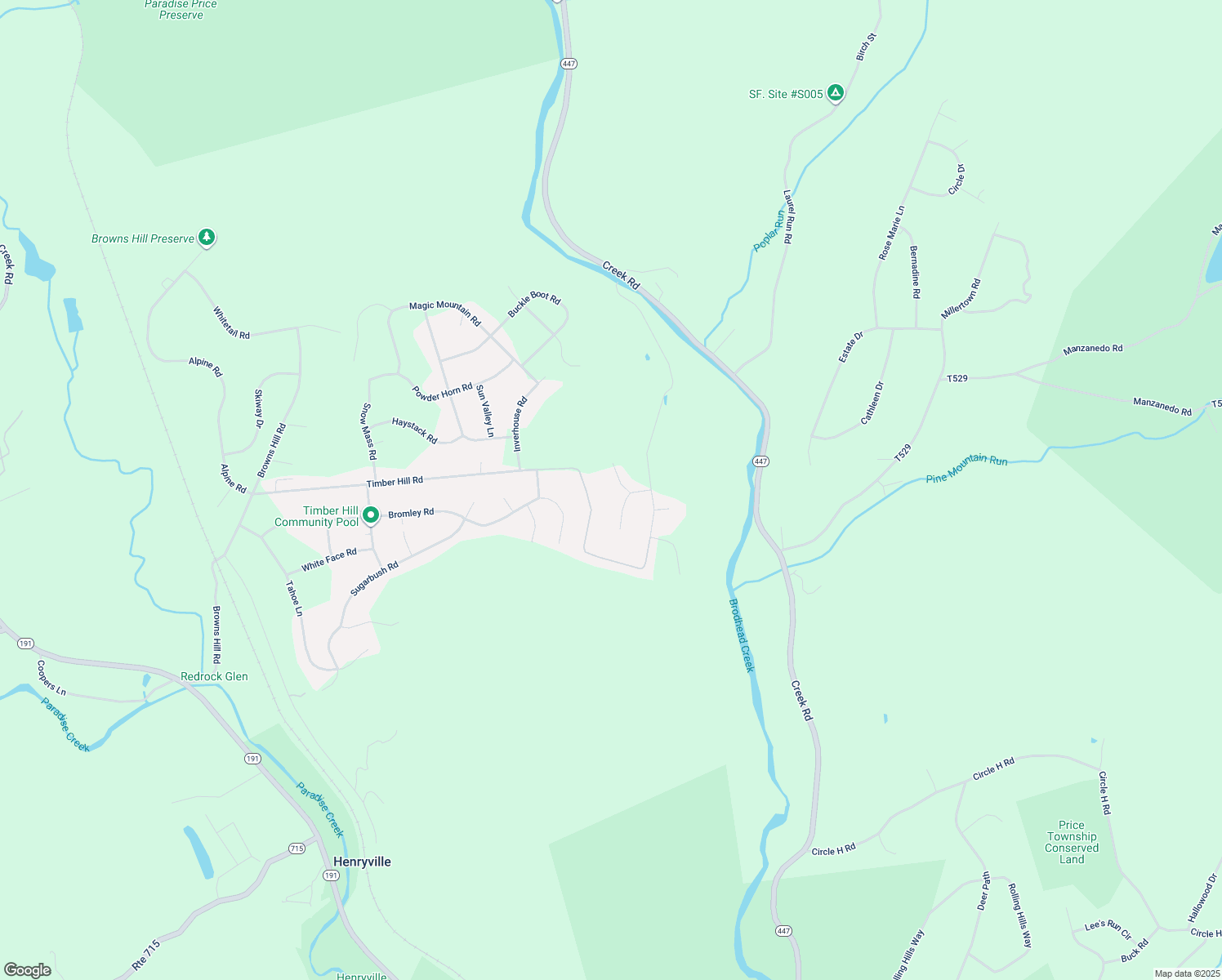 map of restaurants, bars, coffee shops, grocery stores, and more near 121 North Cortina Court in Henryville