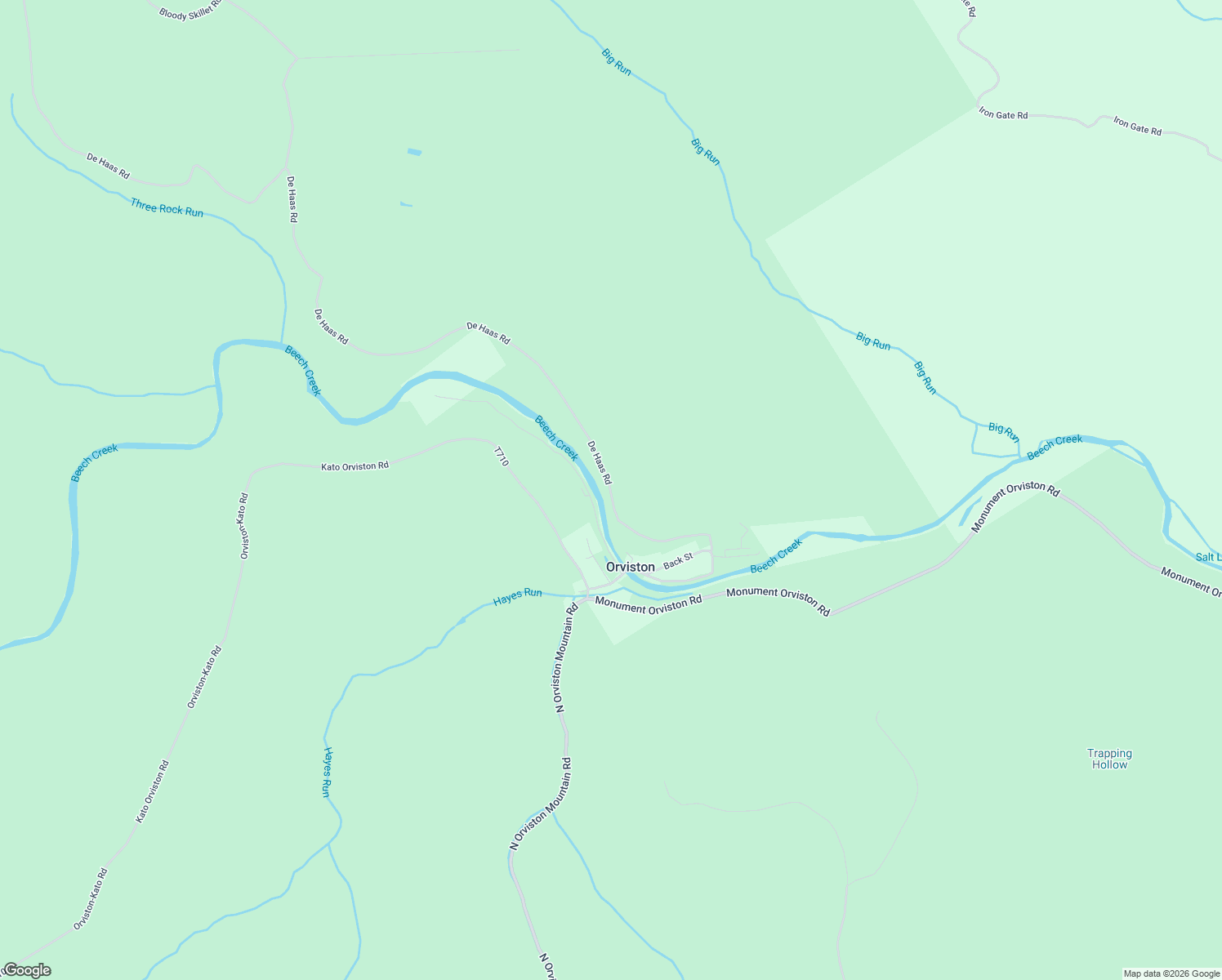 map of restaurants, bars, coffee shops, grocery stores, and more near De Haas Road in Orviston