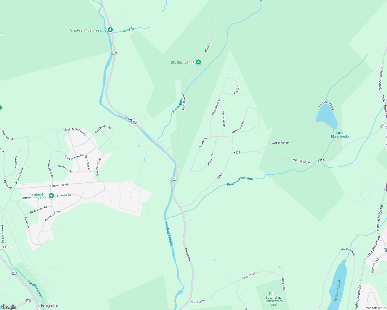 map of restaurants, bars, coffee shops, grocery stores, and more near 70 Estate Drive in East Stroudsburg