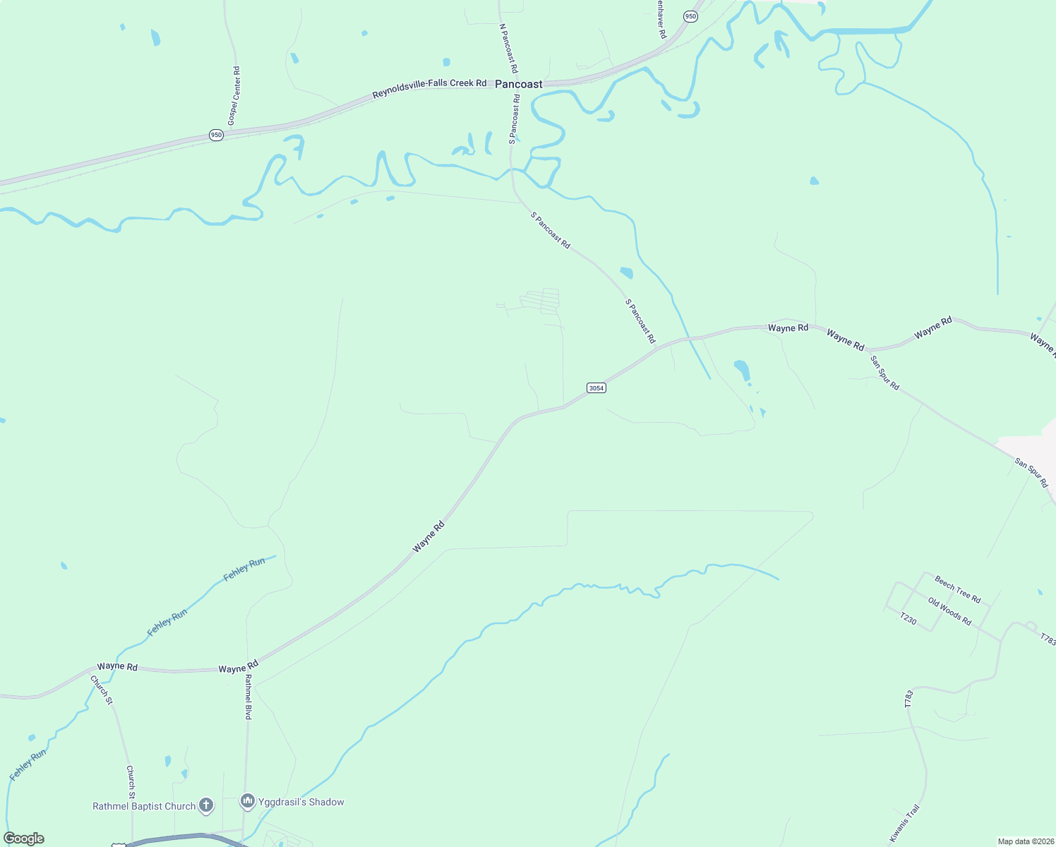 map of restaurants, bars, coffee shops, grocery stores, and more near 3466 Wayne Road in Reynoldsville
