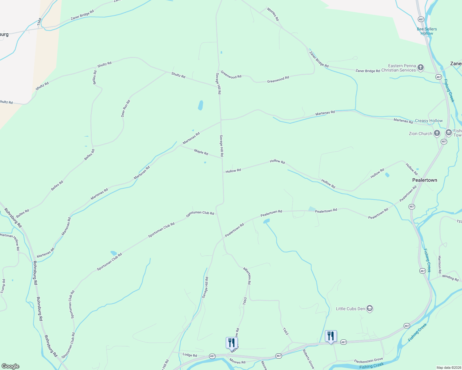 map of restaurants, bars, coffee shops, grocery stores, and more near 322 Savage Hill Road in Orangeville