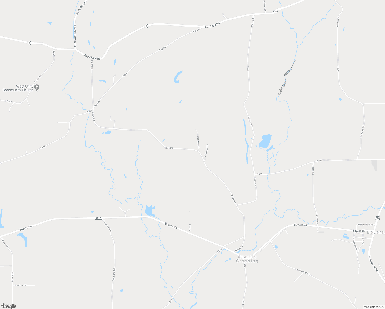 map of restaurants, bars, coffee shops, grocery stores, and more near 260 Black Road in Harrisville