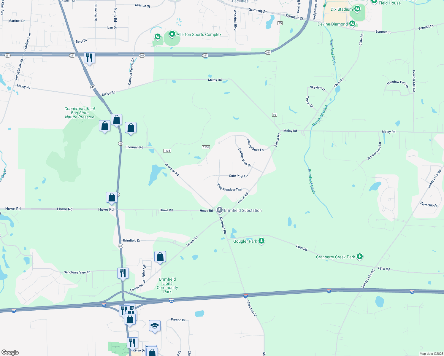 map of restaurants, bars, coffee shops, grocery stores, and more near 4790 Gate Post Ln in Kent
