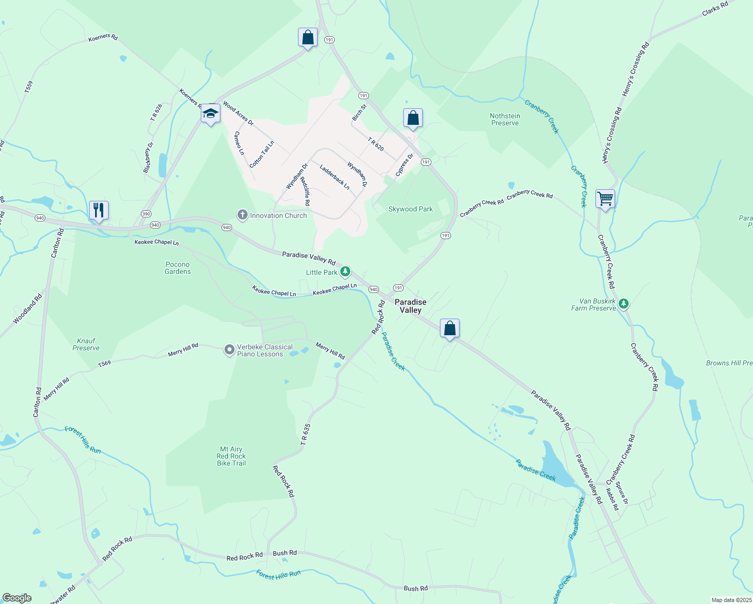 map of restaurants, bars, coffee shops, grocery stores, and more near 1754 Red Rock Road in Cresco
