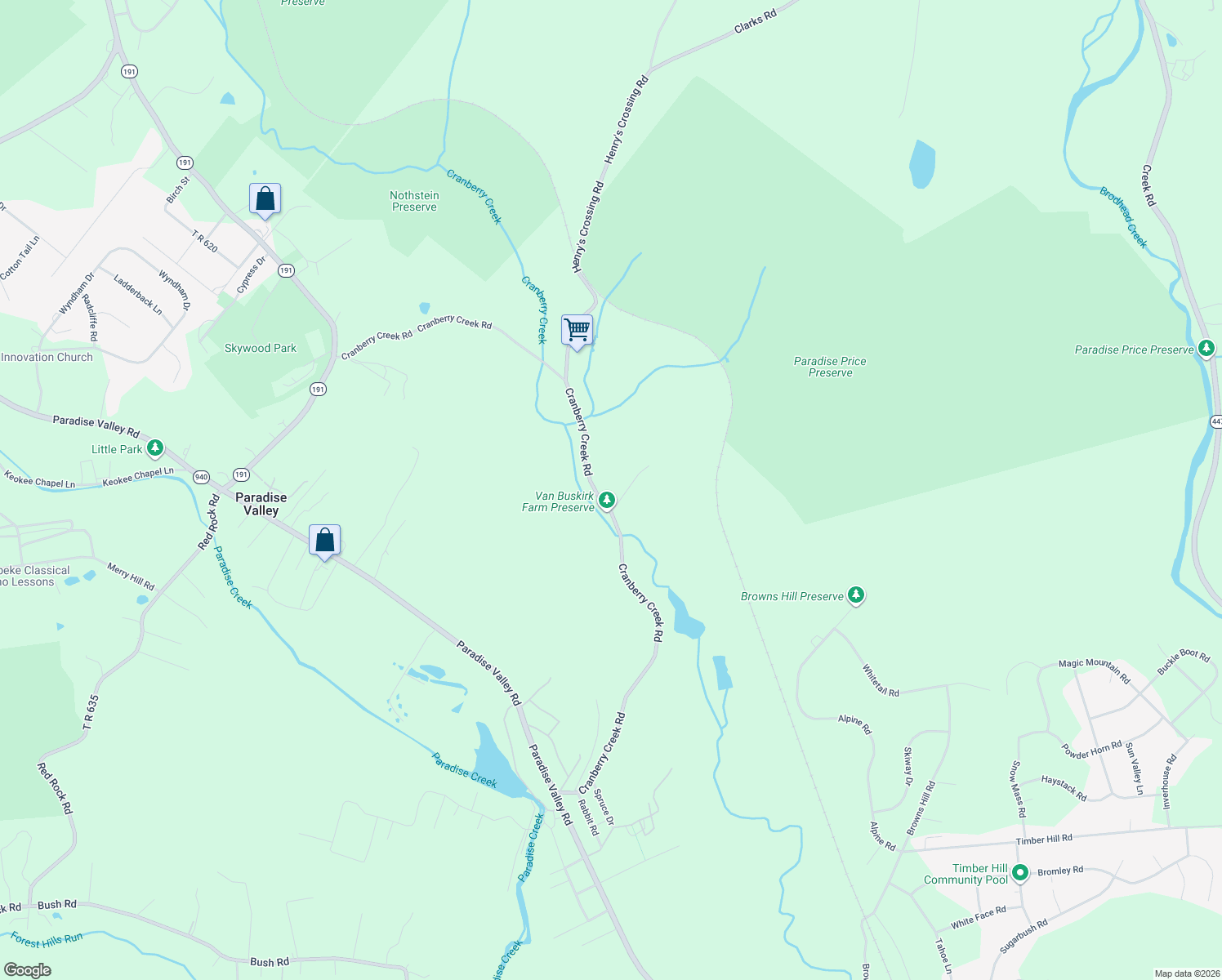 map of restaurants, bars, coffee shops, grocery stores, and more near 304 Cranberry Creek Road in Cresco