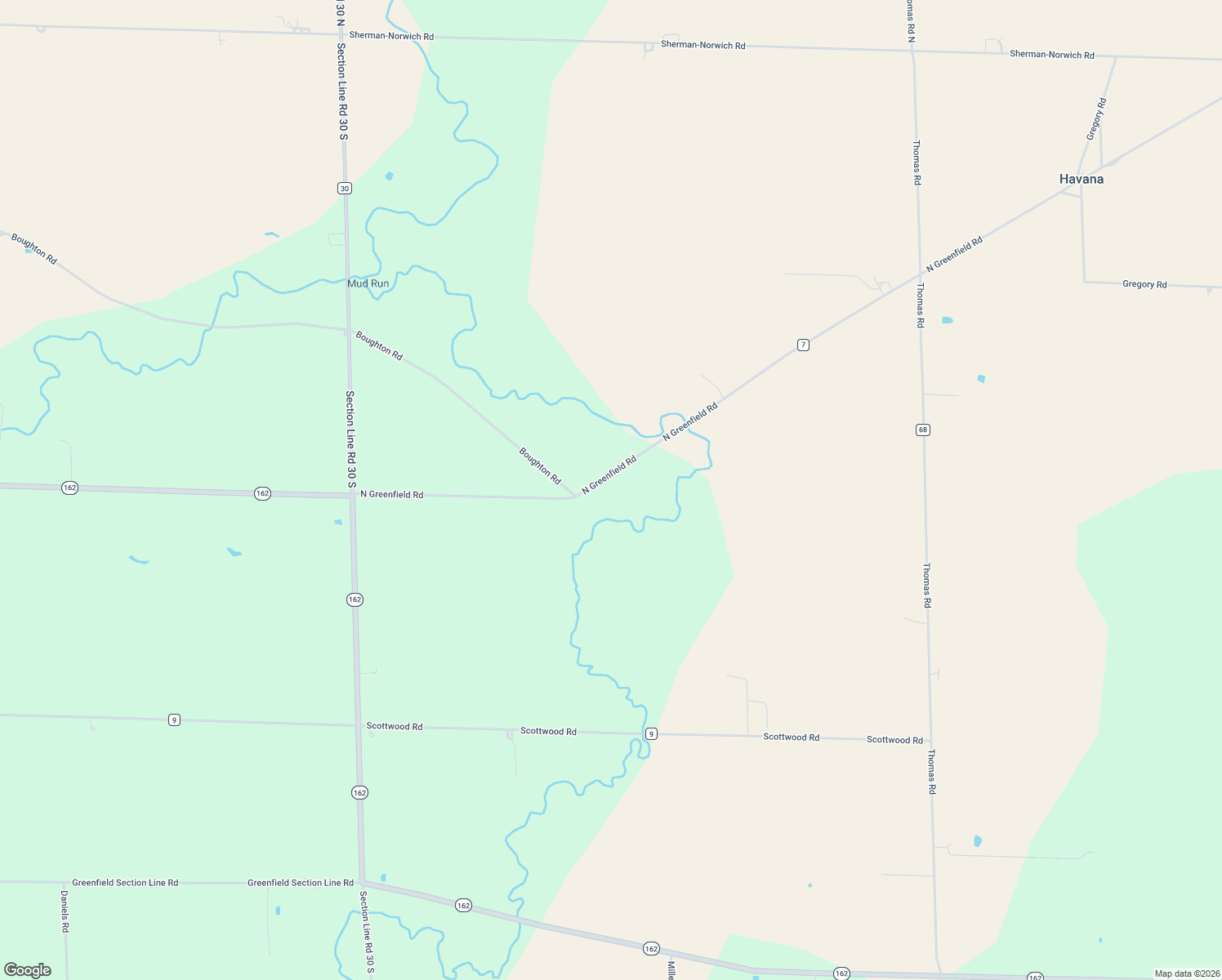 map of restaurants, bars, coffee shops, grocery stores, and more near 5081 North Greenfield Road in Willard
