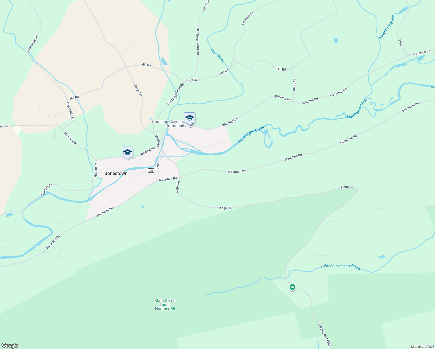 map of restaurants, bars, coffee shops, grocery stores, and more near 504 Mountain Road in Shickshinny